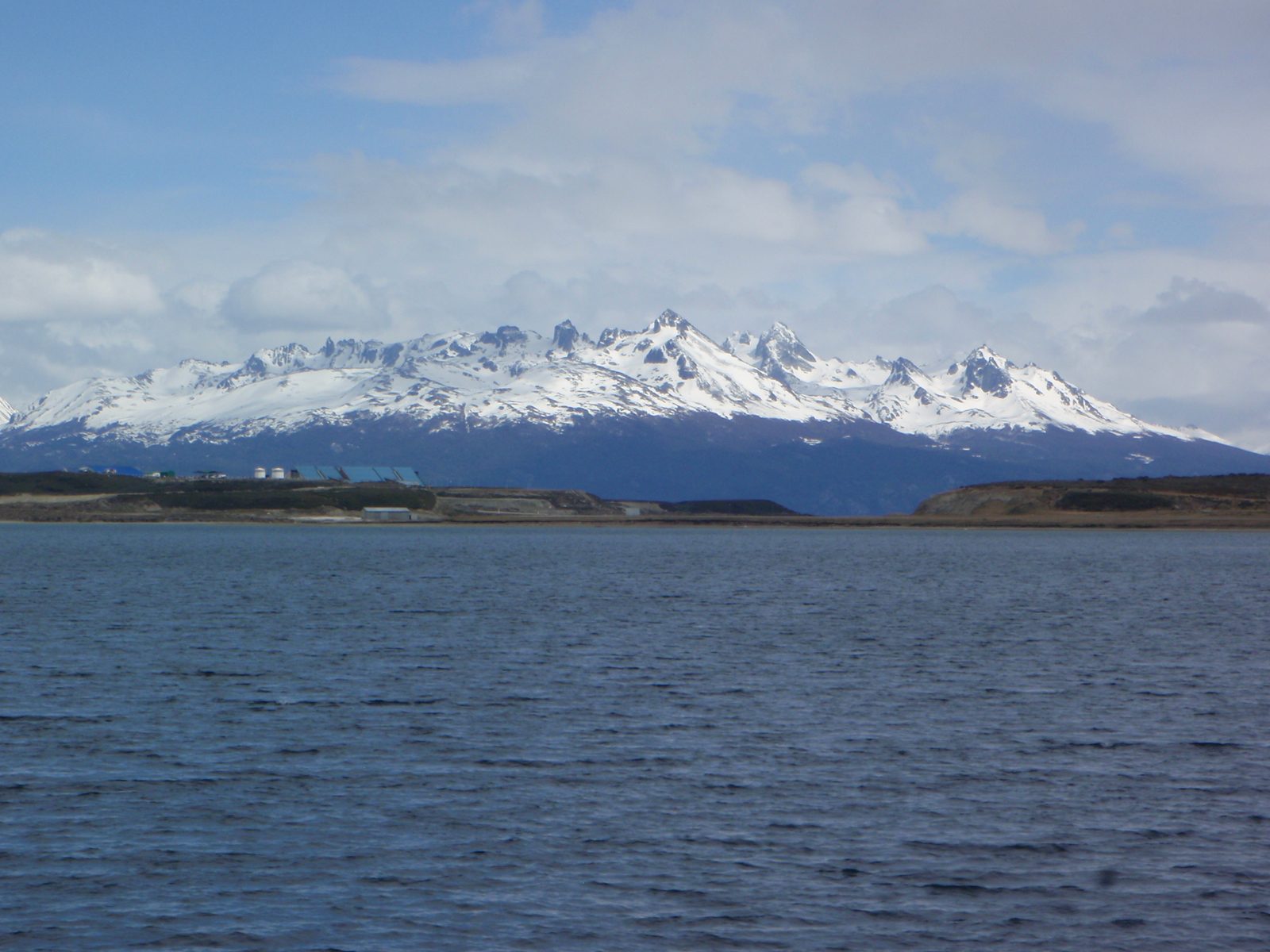 Pretty range of mountains behind Ushuaia on our ride back.