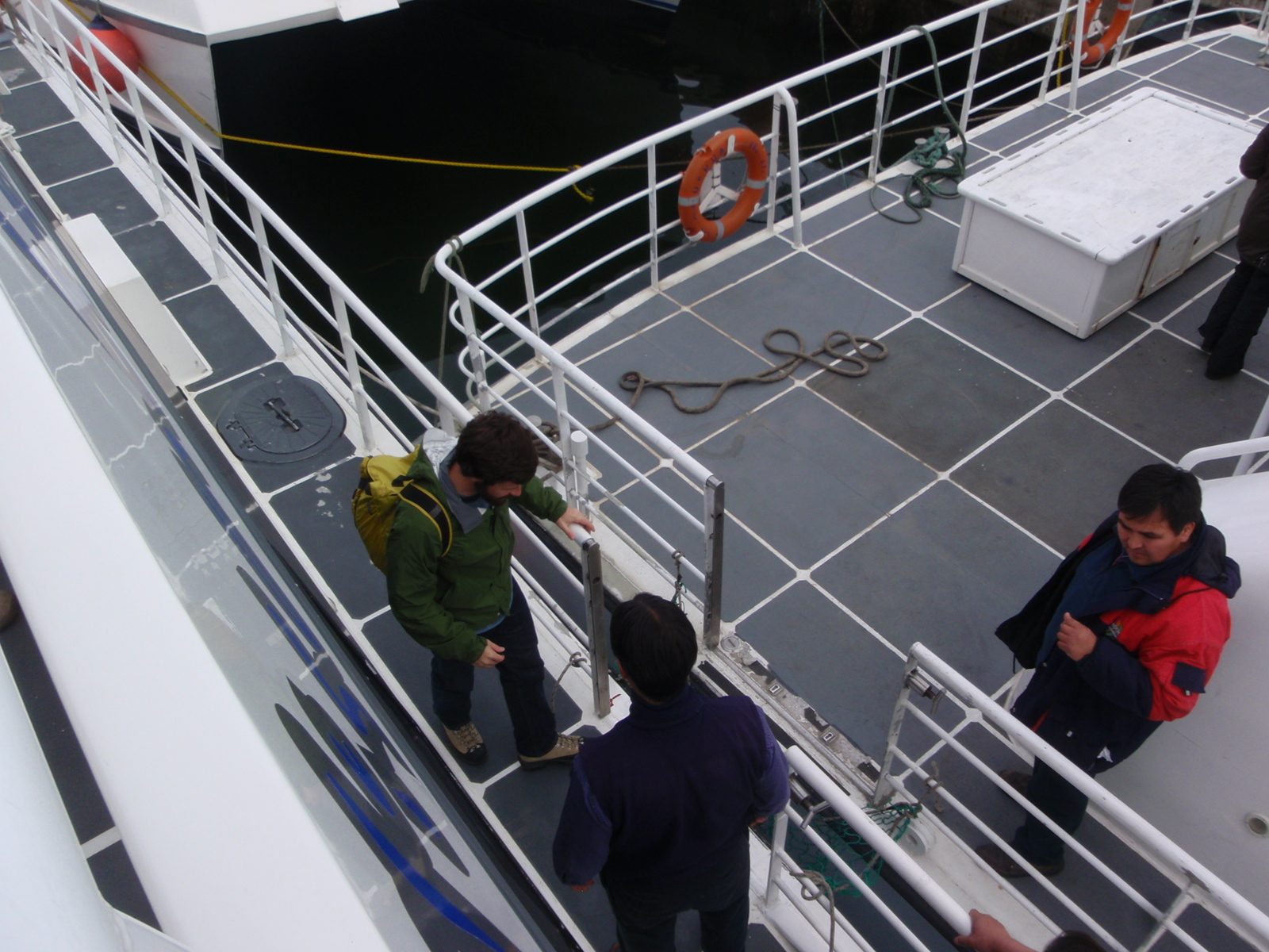Jay being careful not to fall into the Beagle Channel and freeze.