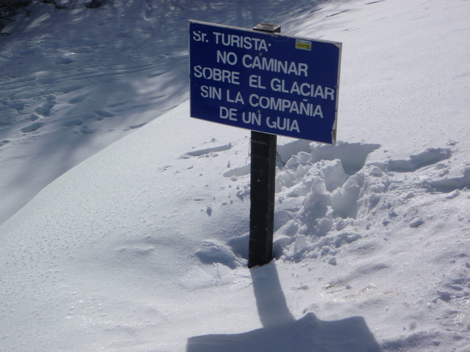 Apparently we weren't supposed to go past this sign without a guide.