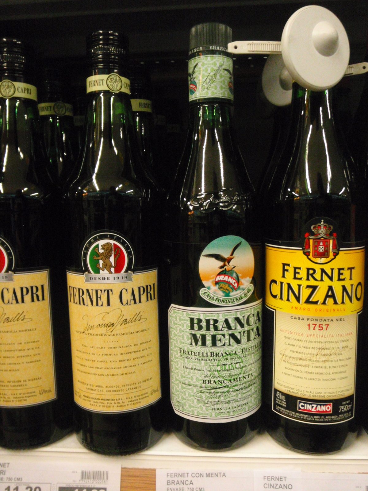 Apparently they are big fans of Fernet in Argentina.  Cool!