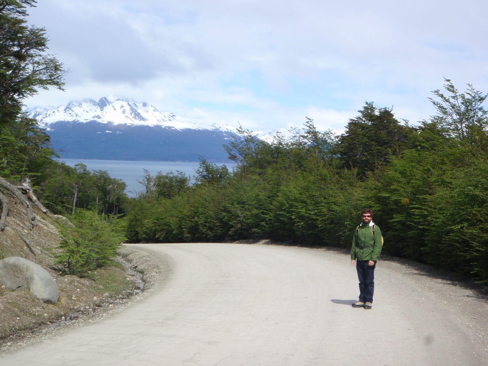Jay walking down to where our hike would start.  The bus to the park was sort of a ripoff ($100...