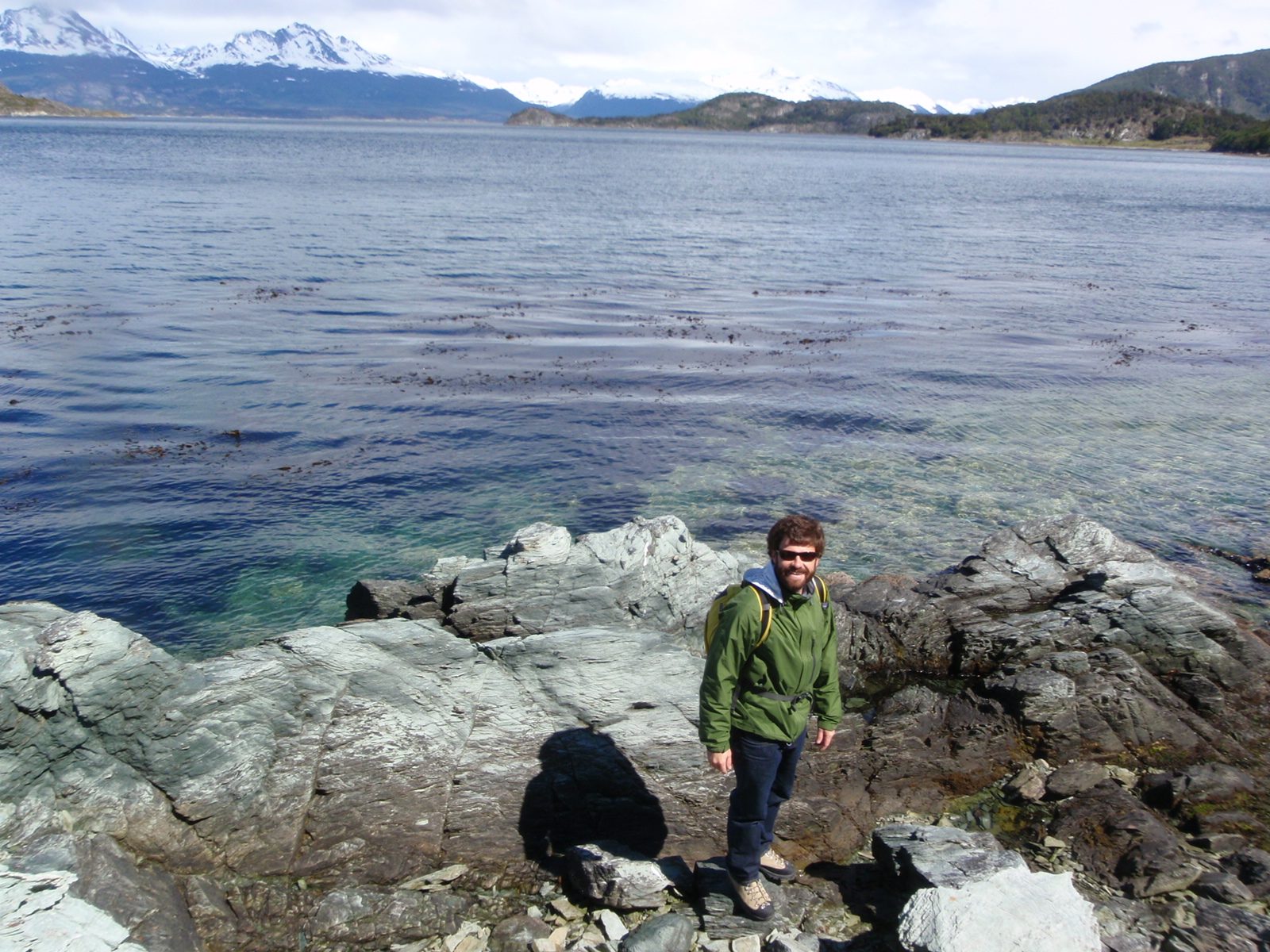 Jay with the Beagle Channel in the background.