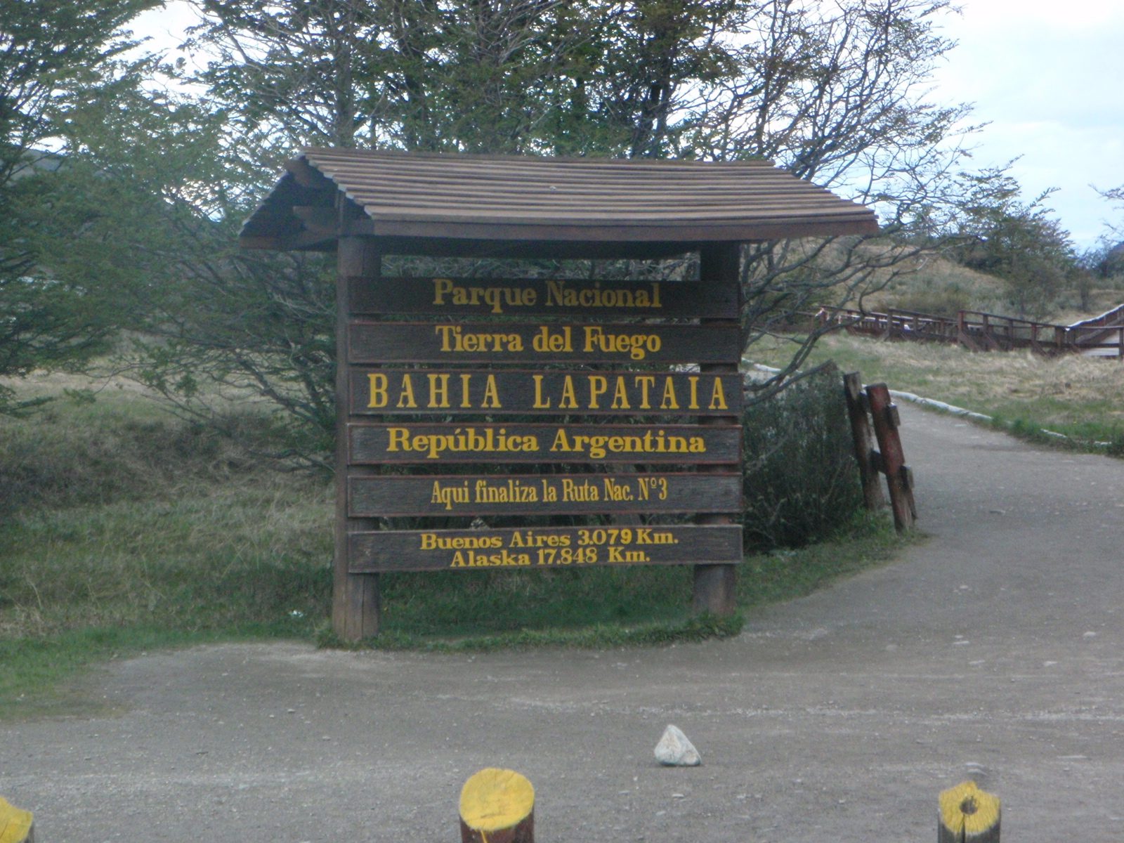 The southern terminus of "Ruta 3" which, under various names, and with several missing sections,...