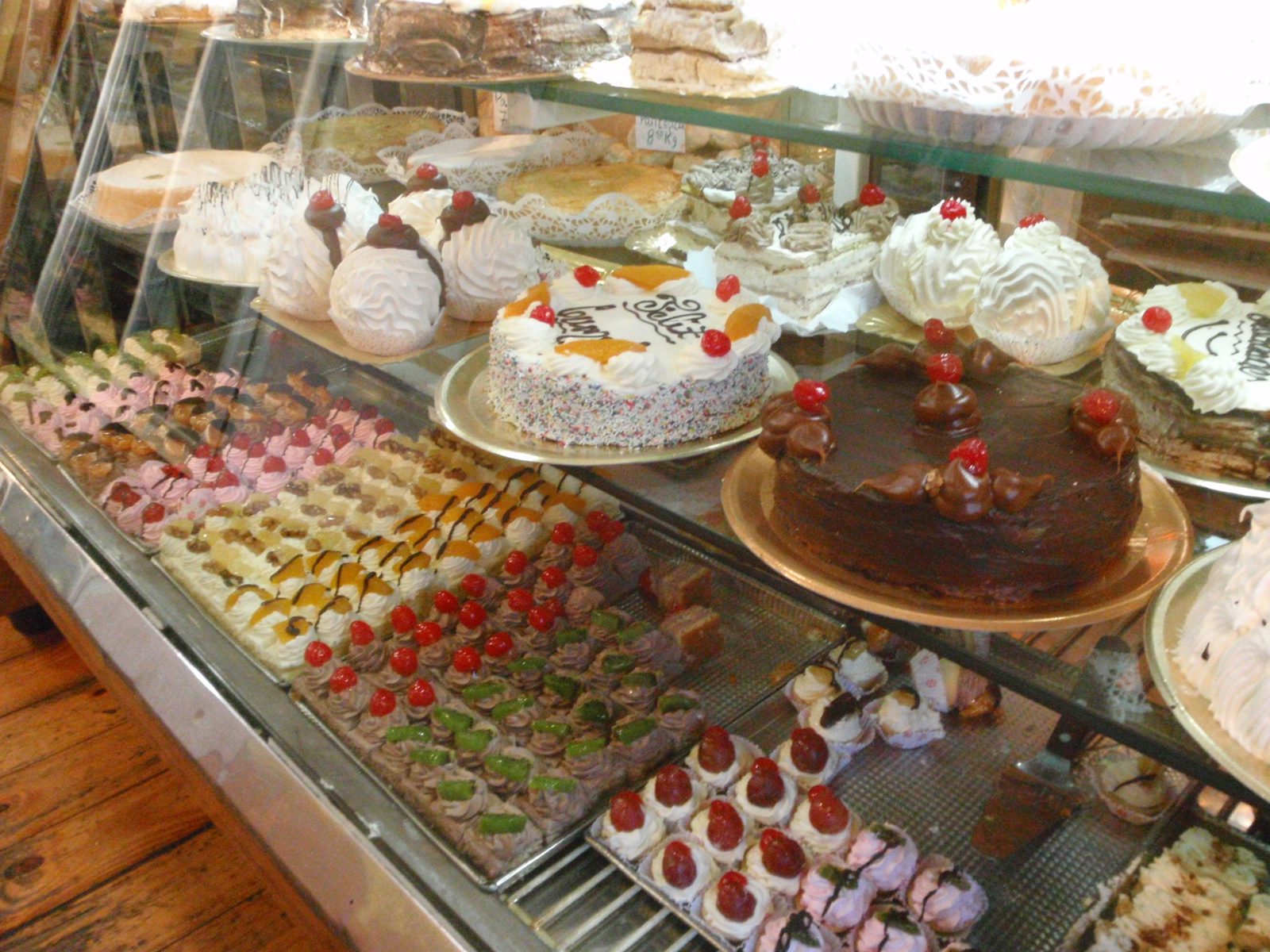 Picking up Jay's birthday cake at the local sweet shop in Ushuaia. I had inexplicably escaped...