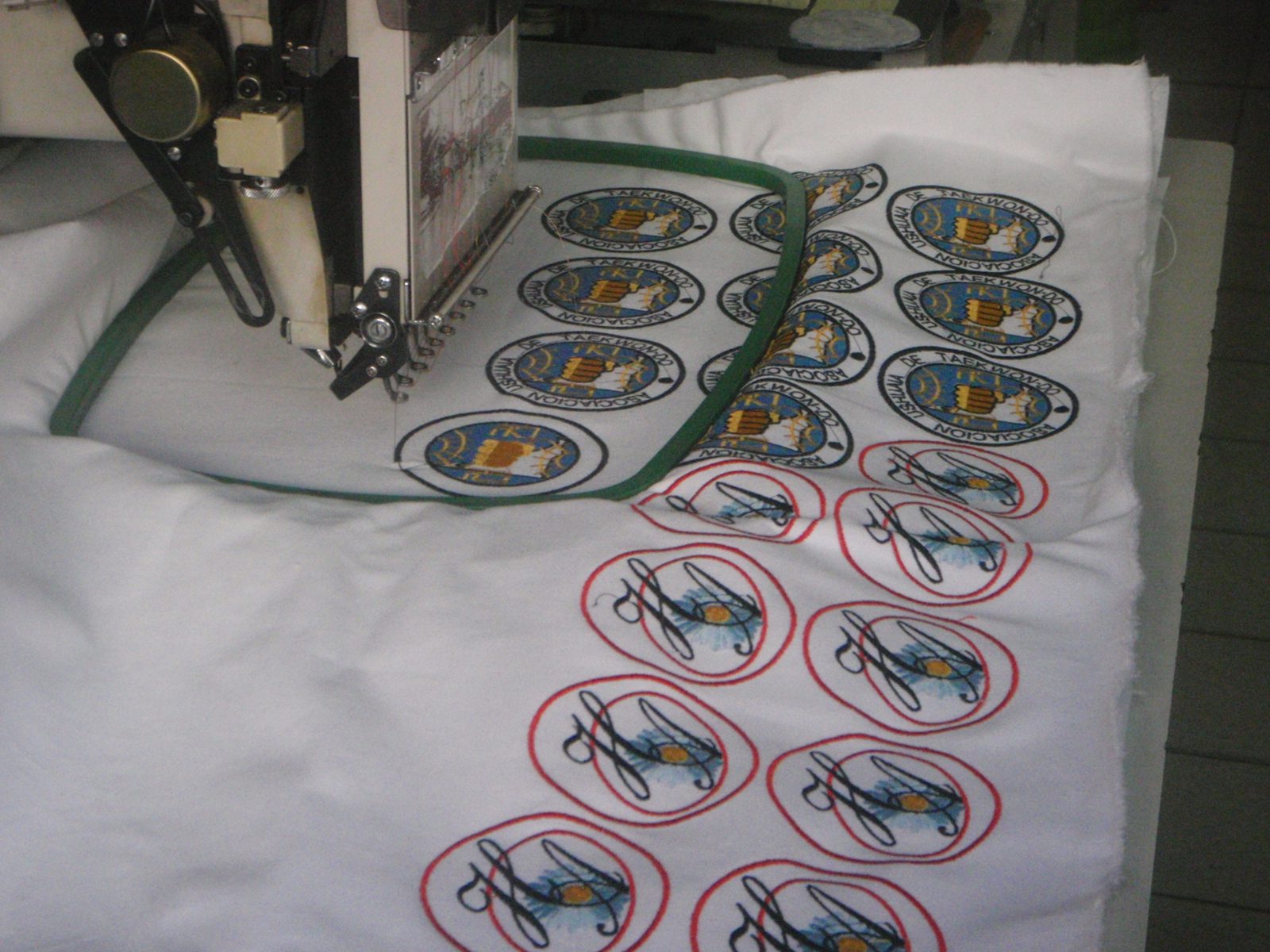 A machine that makes patches.  A cottage industry, literally.