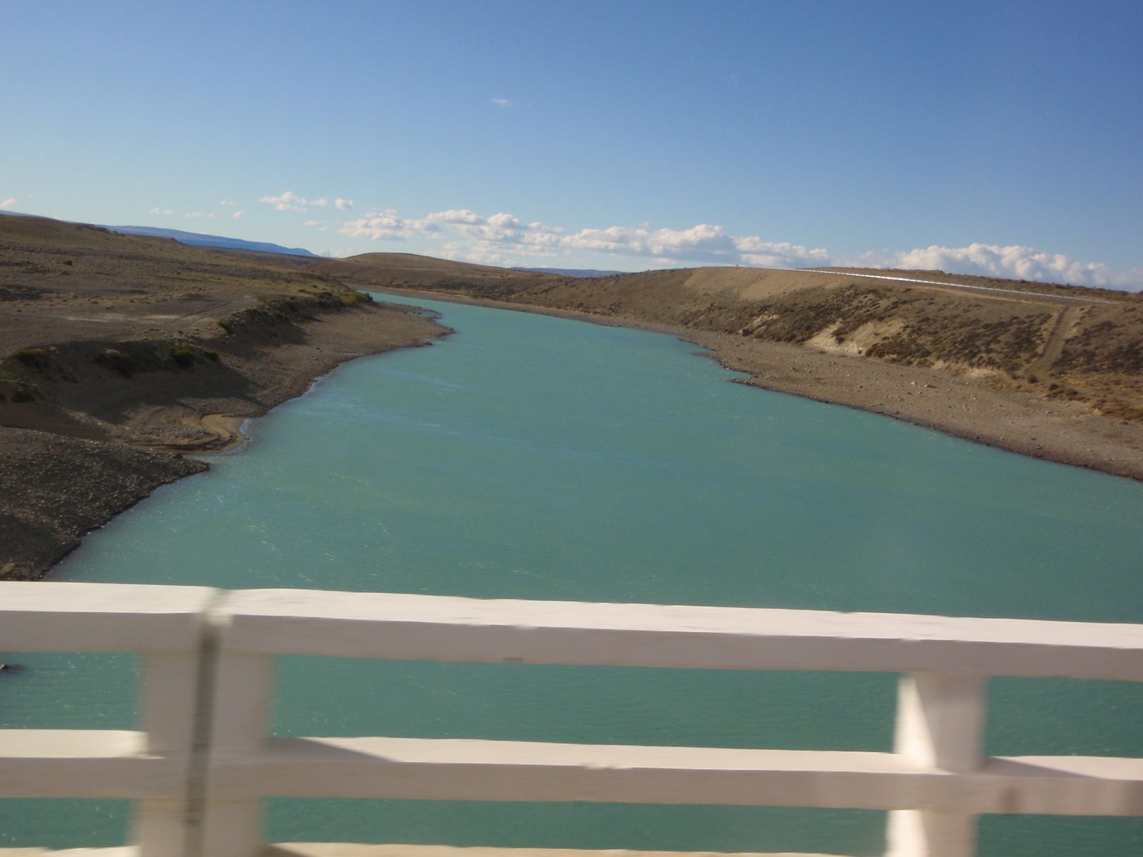 Crossing one of the rivers flowing from Lago Argentino.
