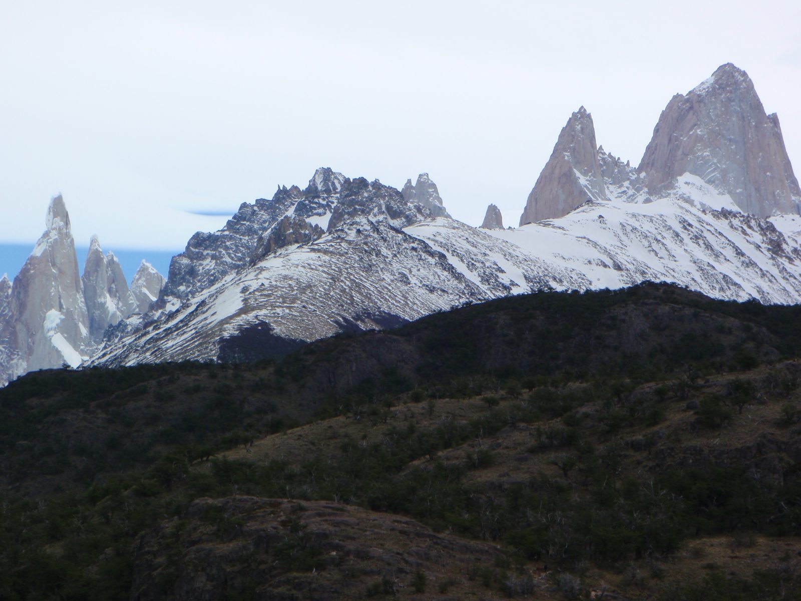 Cerro Torre and Cerro Fitzroy in one view.