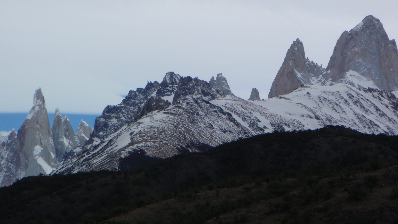 Playing around with the wide format option on my camera. Cerro Torre and Cerro Fitzroy.