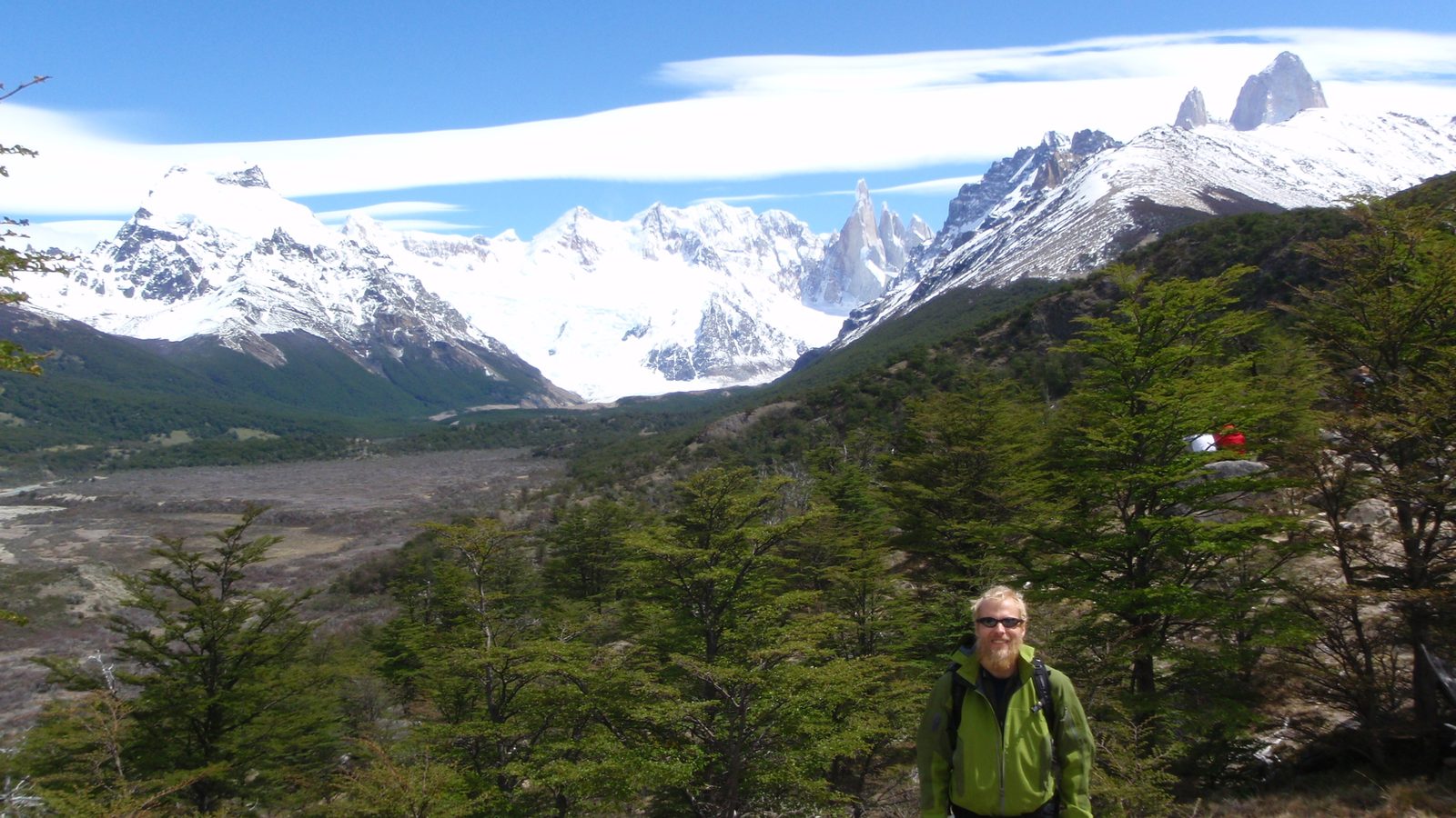 John with the whole landscape behind him.