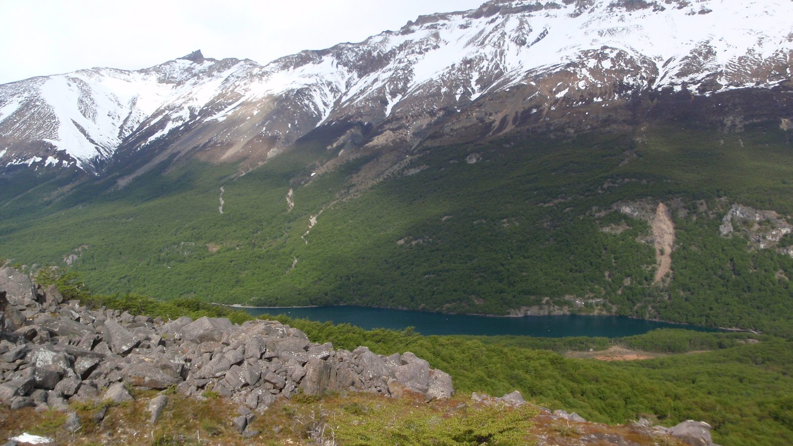 A very long thin lake that runs between these mountains.  You can take a ferry to the far end of...