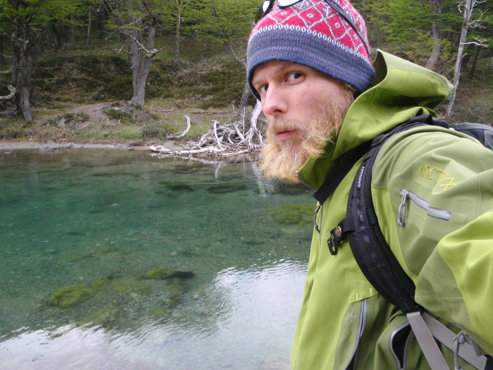 Self portrait by the lake.