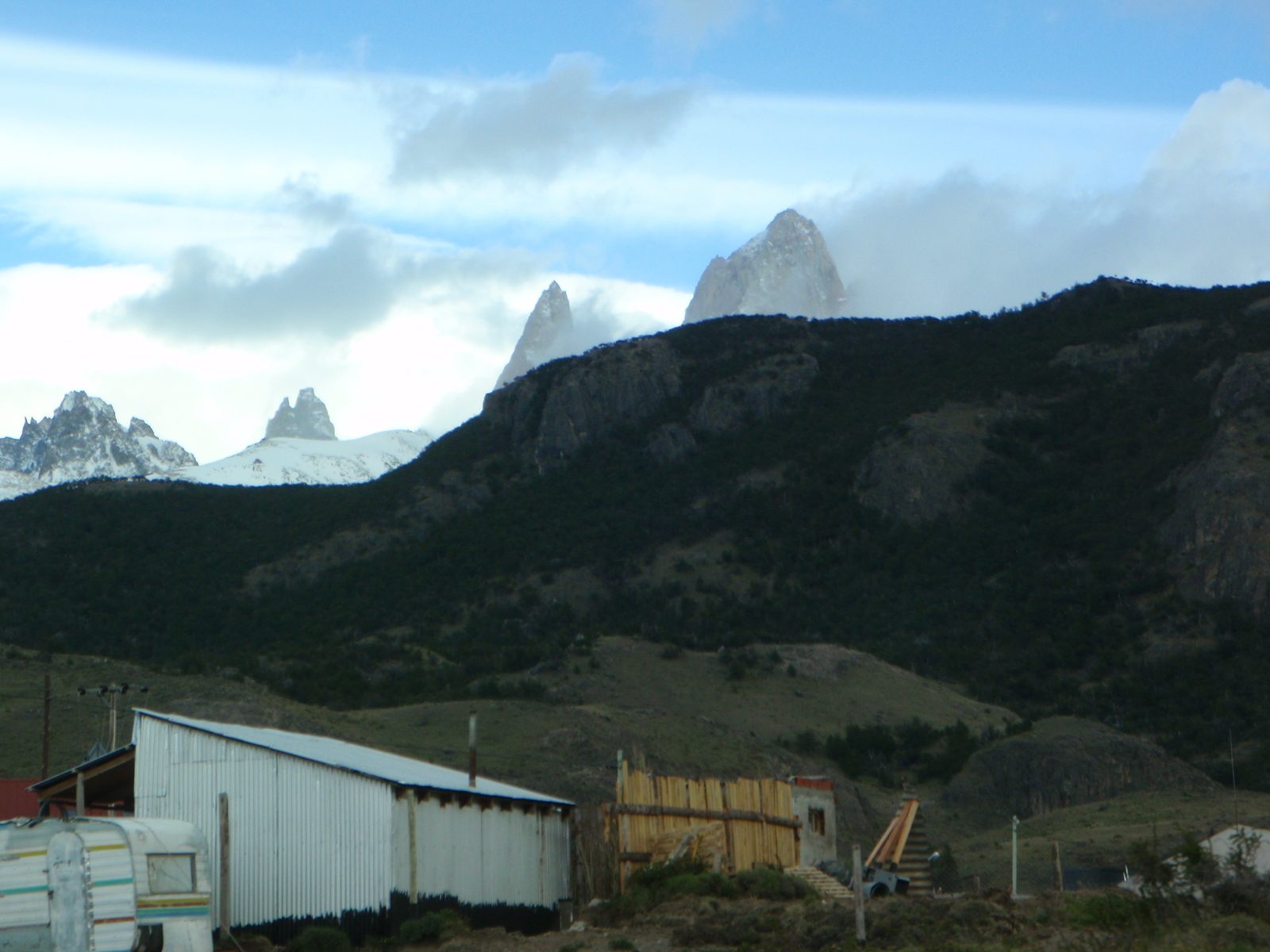 Cerro Fitzroy is showing its cold stony face!  An auspicious start to the day.