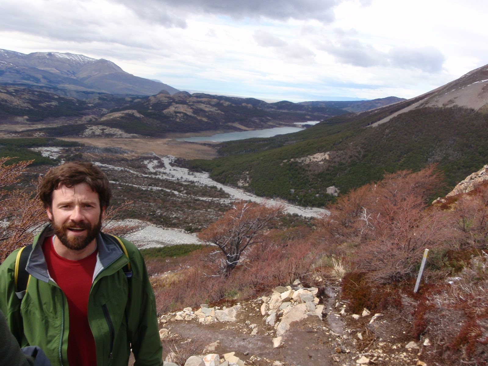 Starting the hike up the endless switchbacks.  At least we start to get a view!