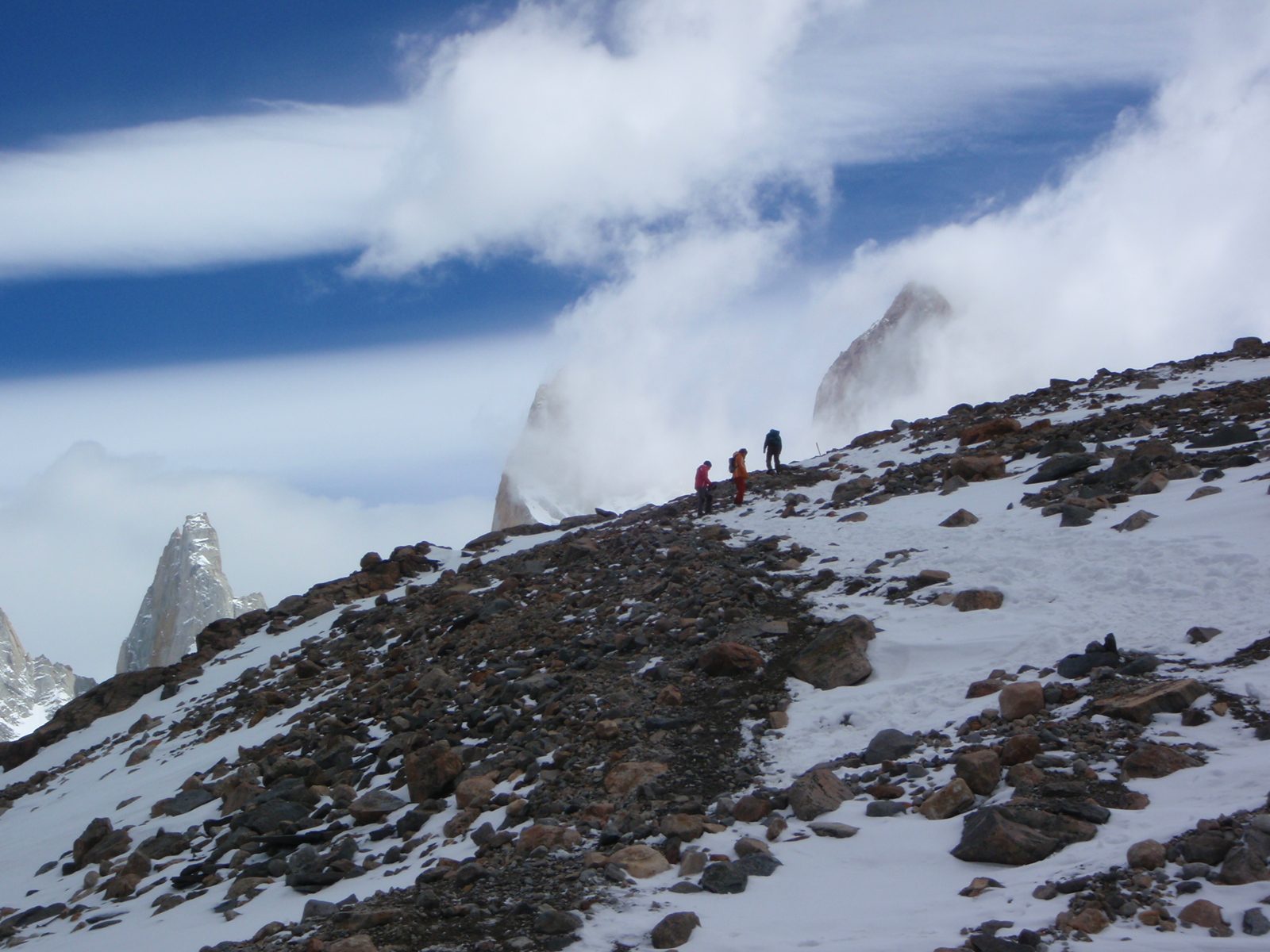 Climbing the last hill in our way.