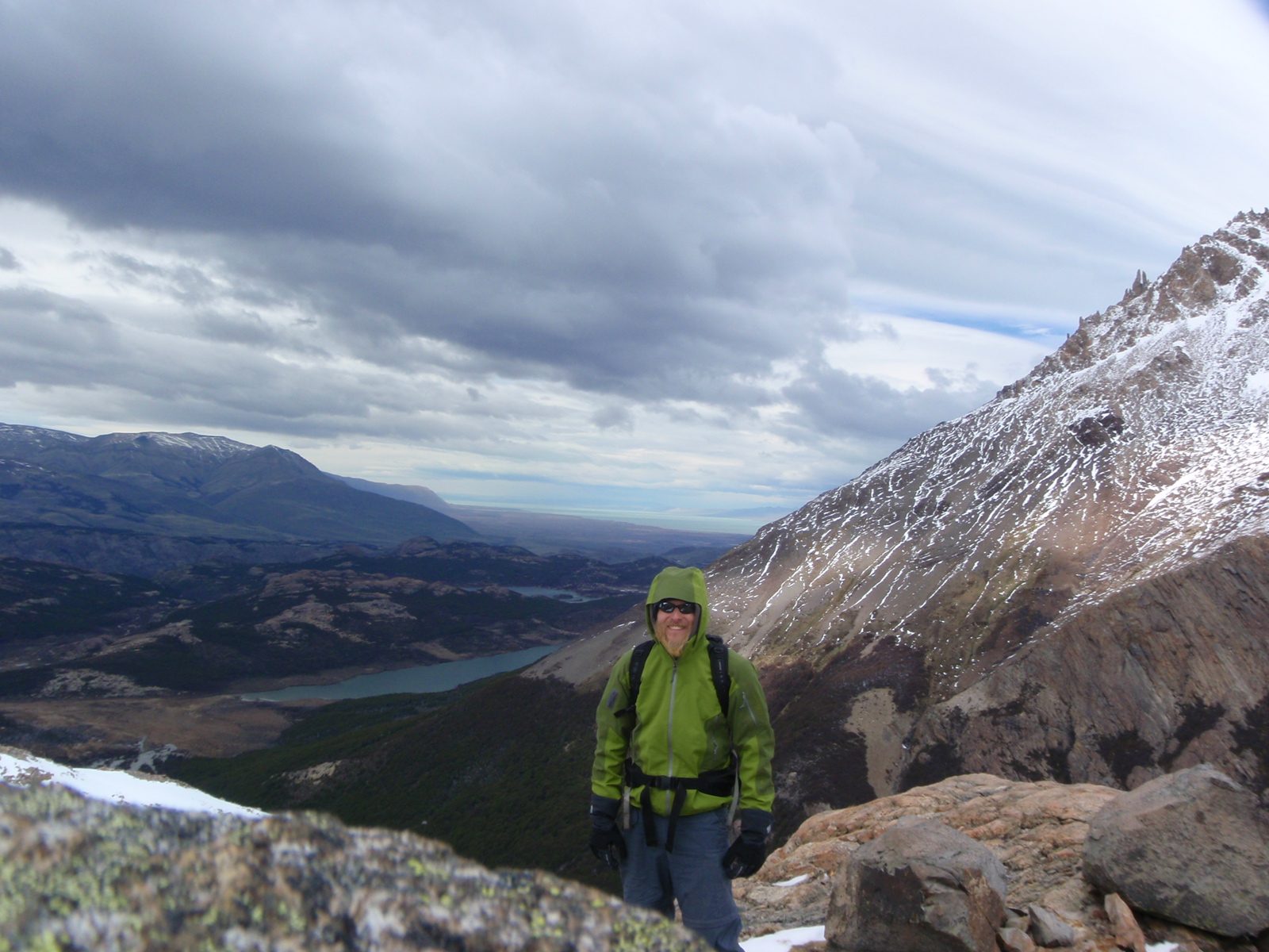 John, with Lago Viedma in the far distance.  This is looking southeast roughly.