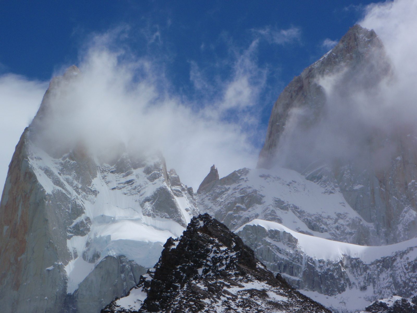 Hard to believe these mountains have been climbed.  The weather looks fierce!