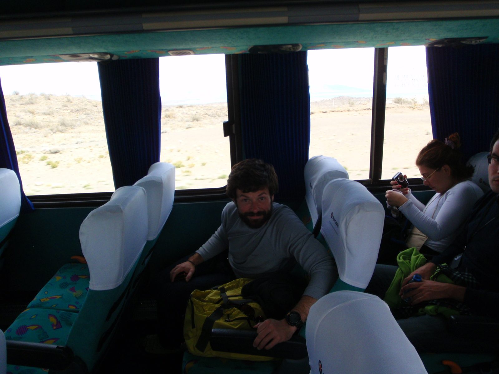 Taking our 50 peso ride back to El Calafate.