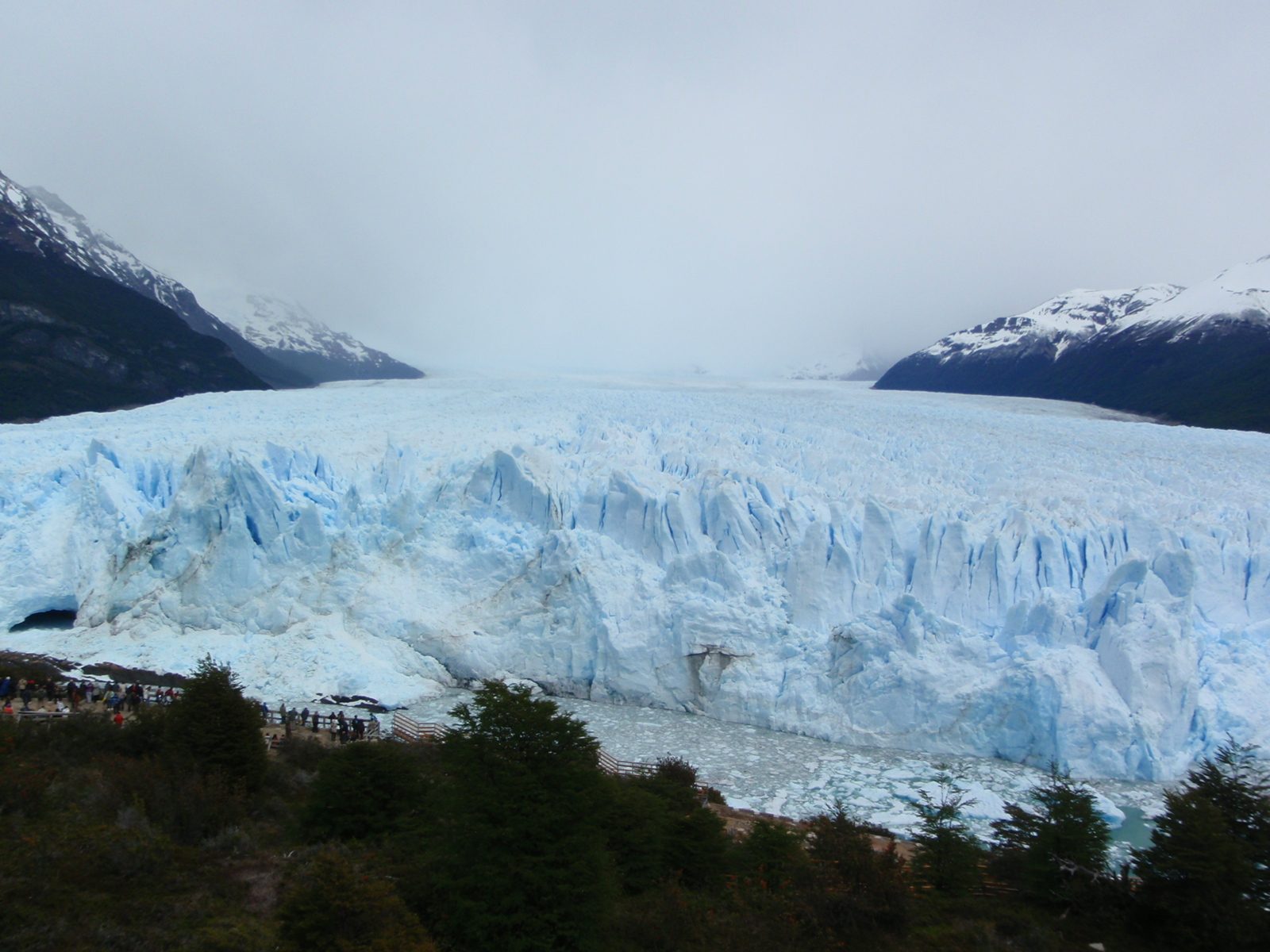 The Perito Mereno glacier, as viewed from the observation deck.  Jay and I paid an arm and a leg...