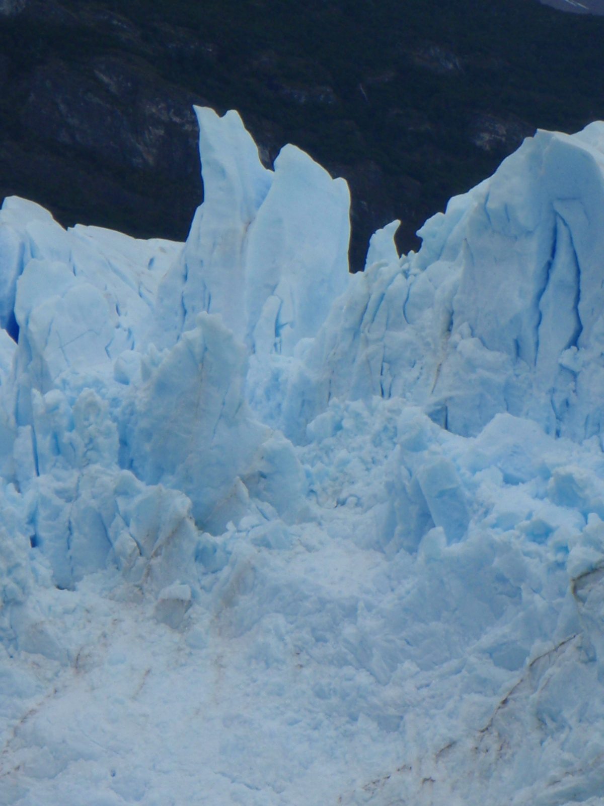 Beautiful ice formations at the toe of the Perito Moreno Glacier.