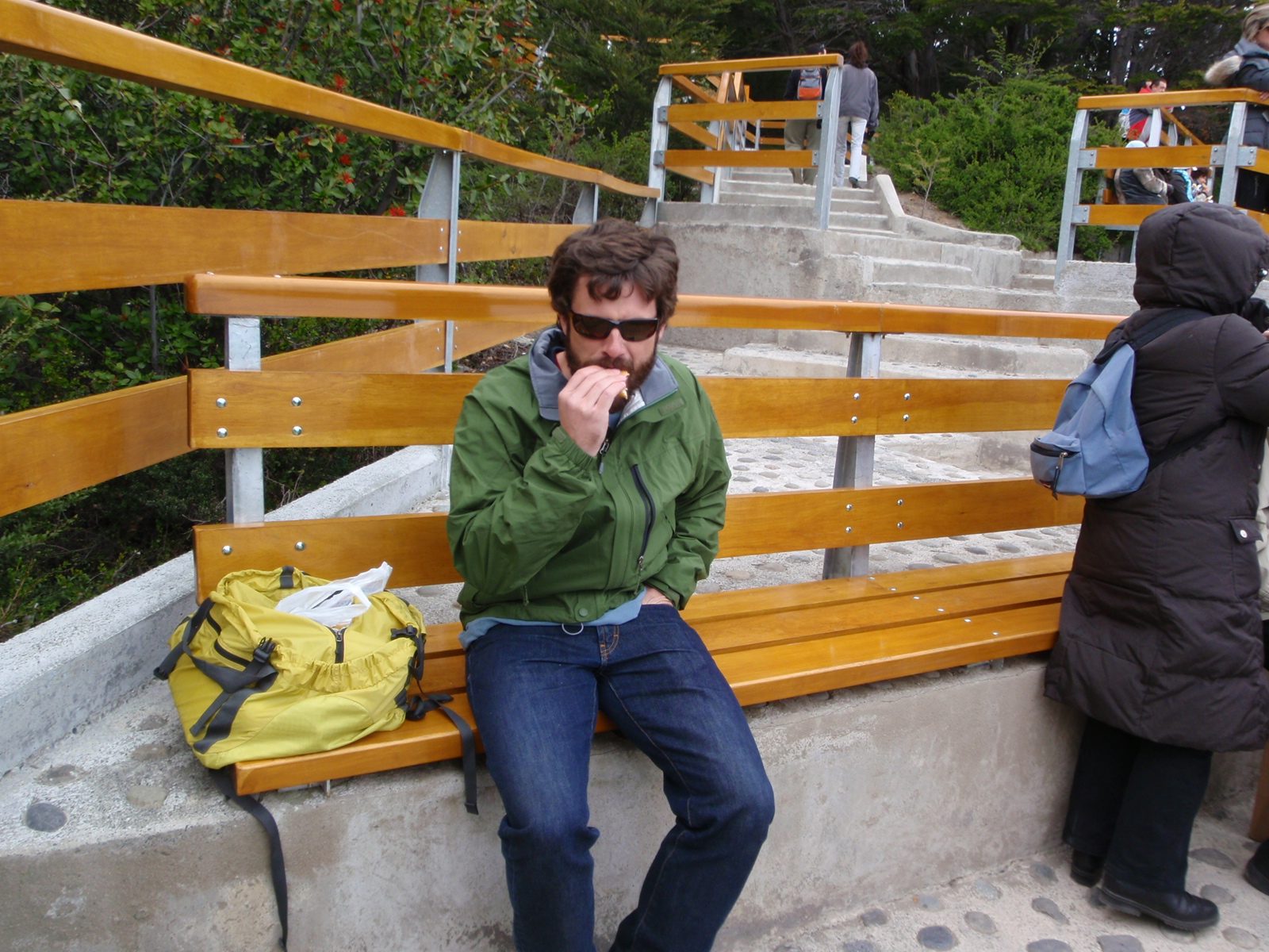 Jay eating lunch.