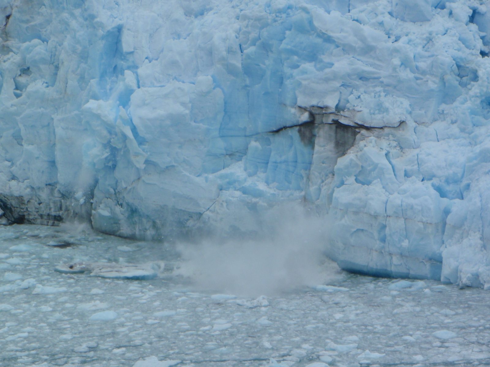 Another section of glacier falling to its death.  Or maybe escaping to freedom?