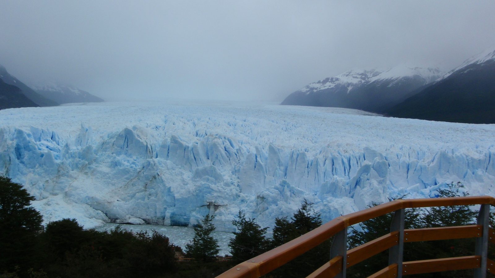 The Perito Moreno Glacier.  Too bad there was fog because it just goes as far as the eye can see.