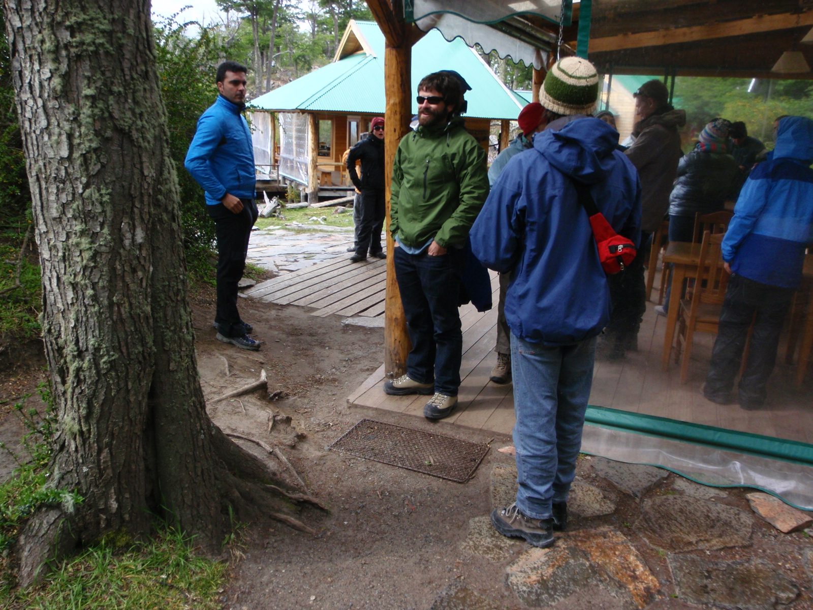 Our guide (in the blue jacket / hat) gives us a lecture on what not to do while on the glacier.