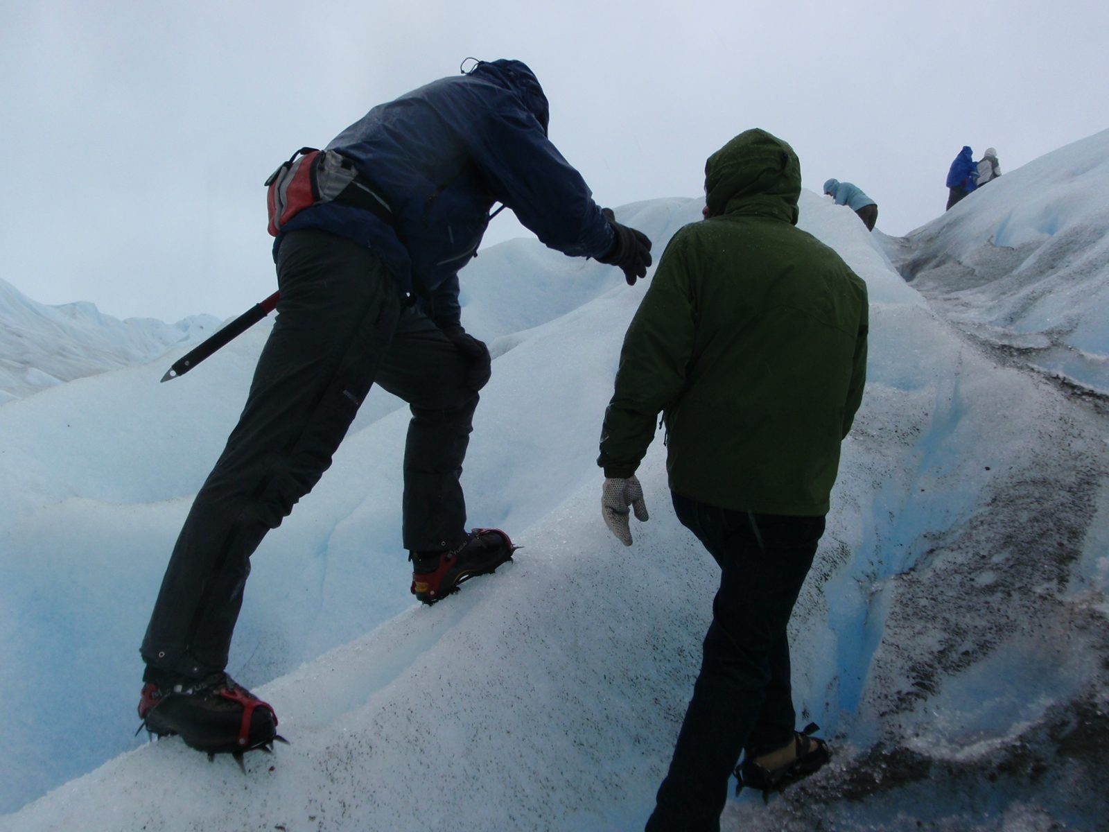 Our guide pointing out some feature to Jay.