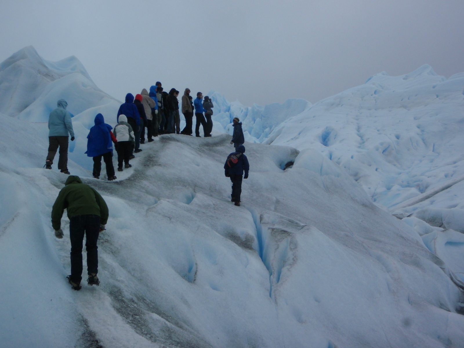 Jay, having fun with our non-front-pointing crampons.