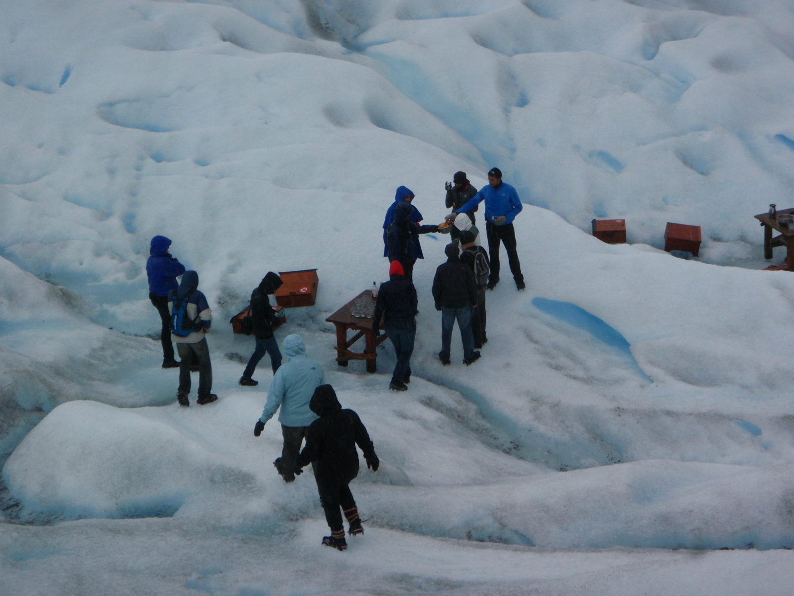 At the end of our glacier mini-trek, as they called it, they had scotch with ice from the...