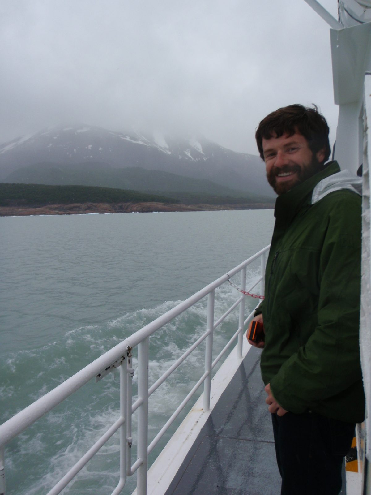 Jay on the boat ride back across Lago Argentino.