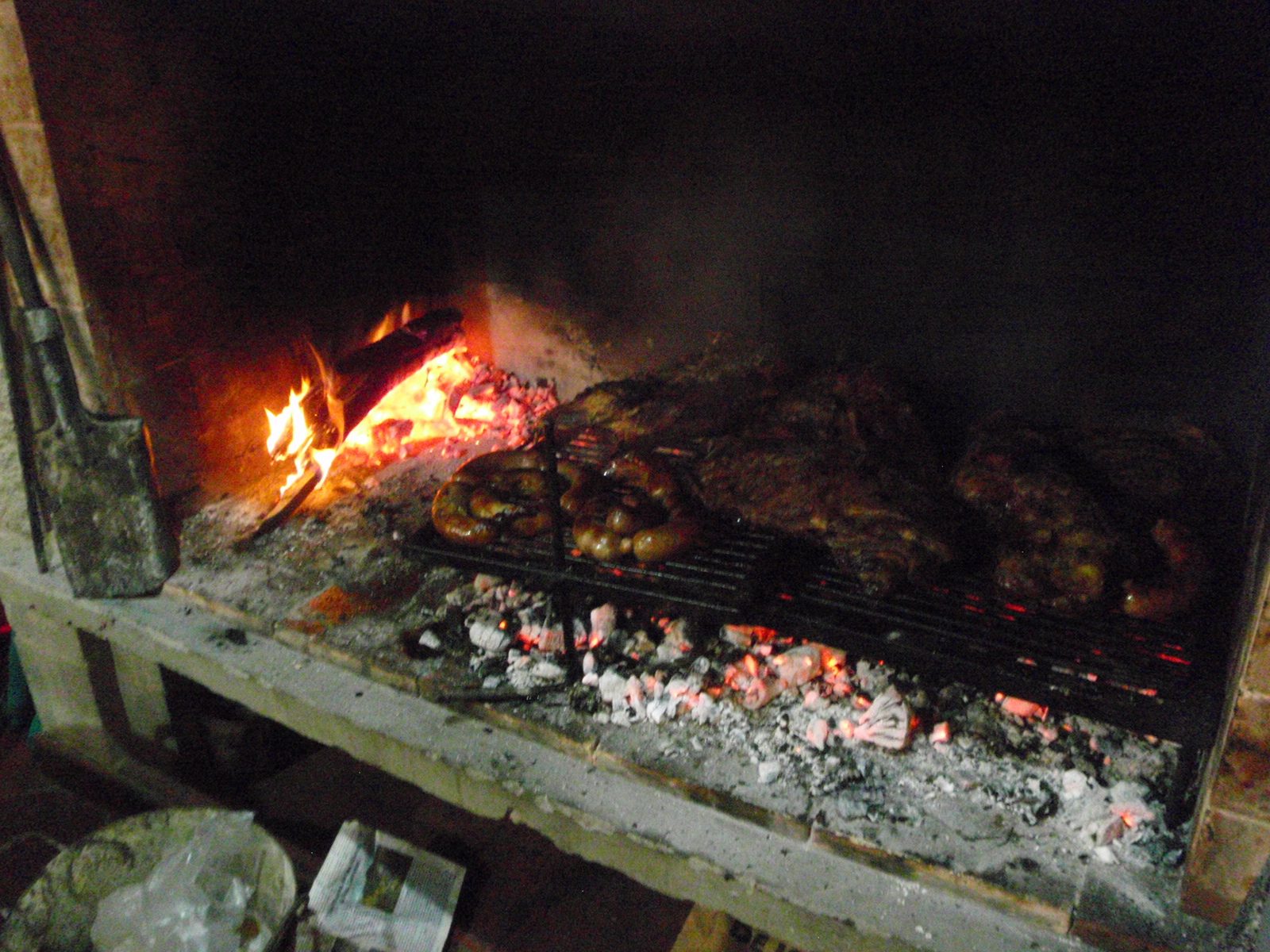 Fire and meat.