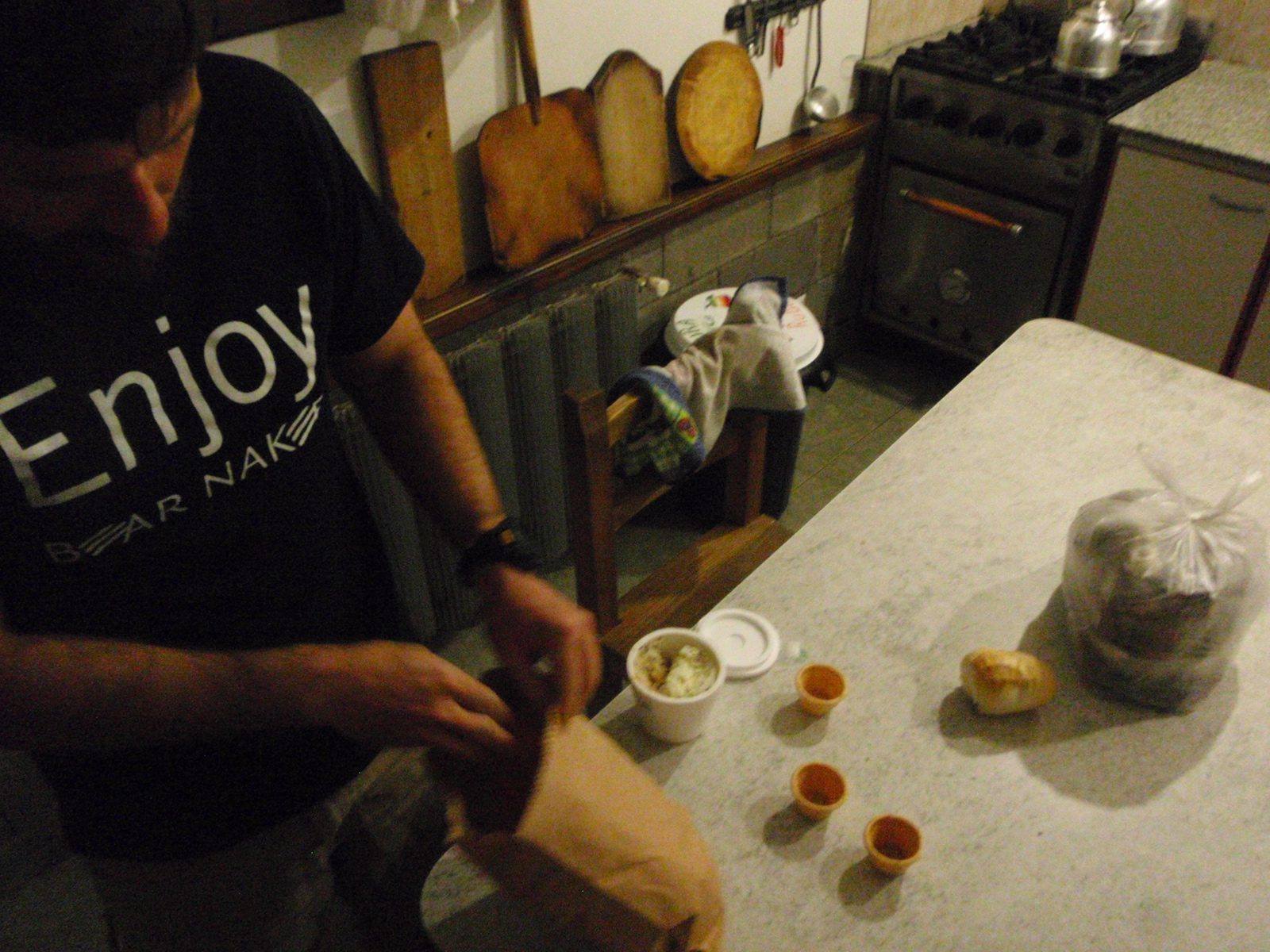 Jay had picked up some gelato in town and so we had some bonus dessert. I was so full I could...