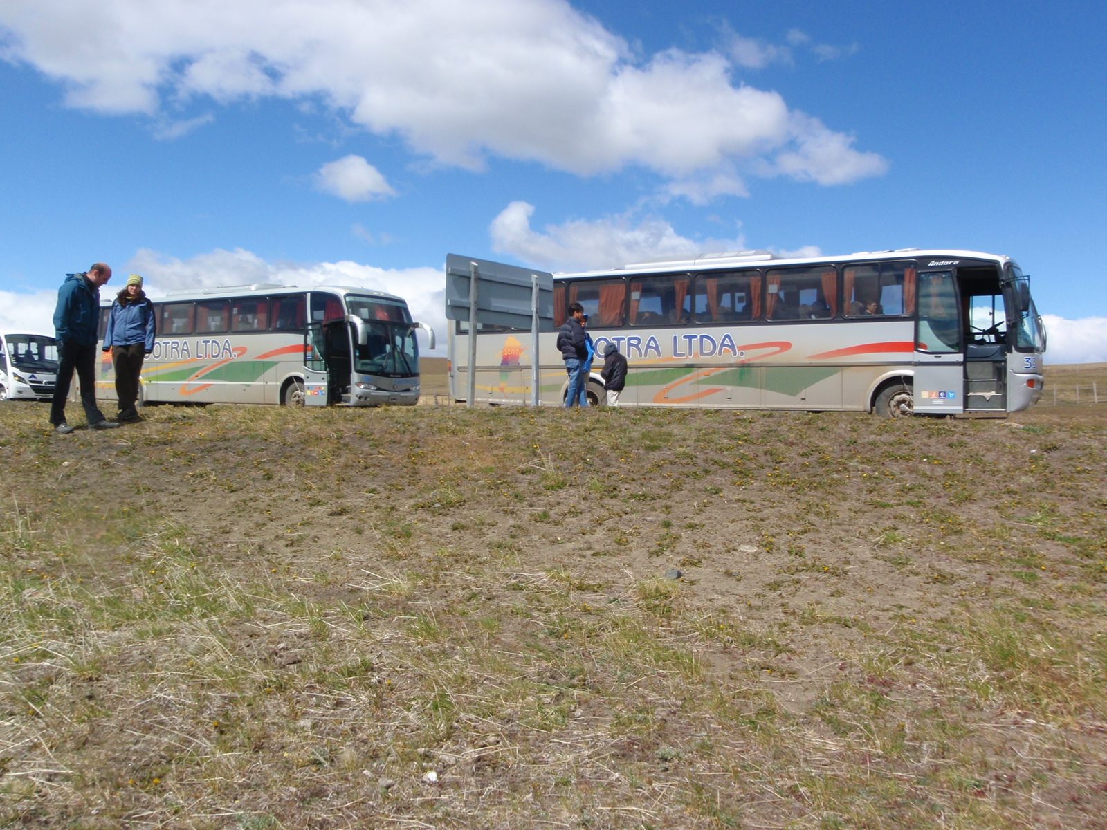 Waiting at the border crossing into Chile. This was a smart move on our part: by entering Chile...