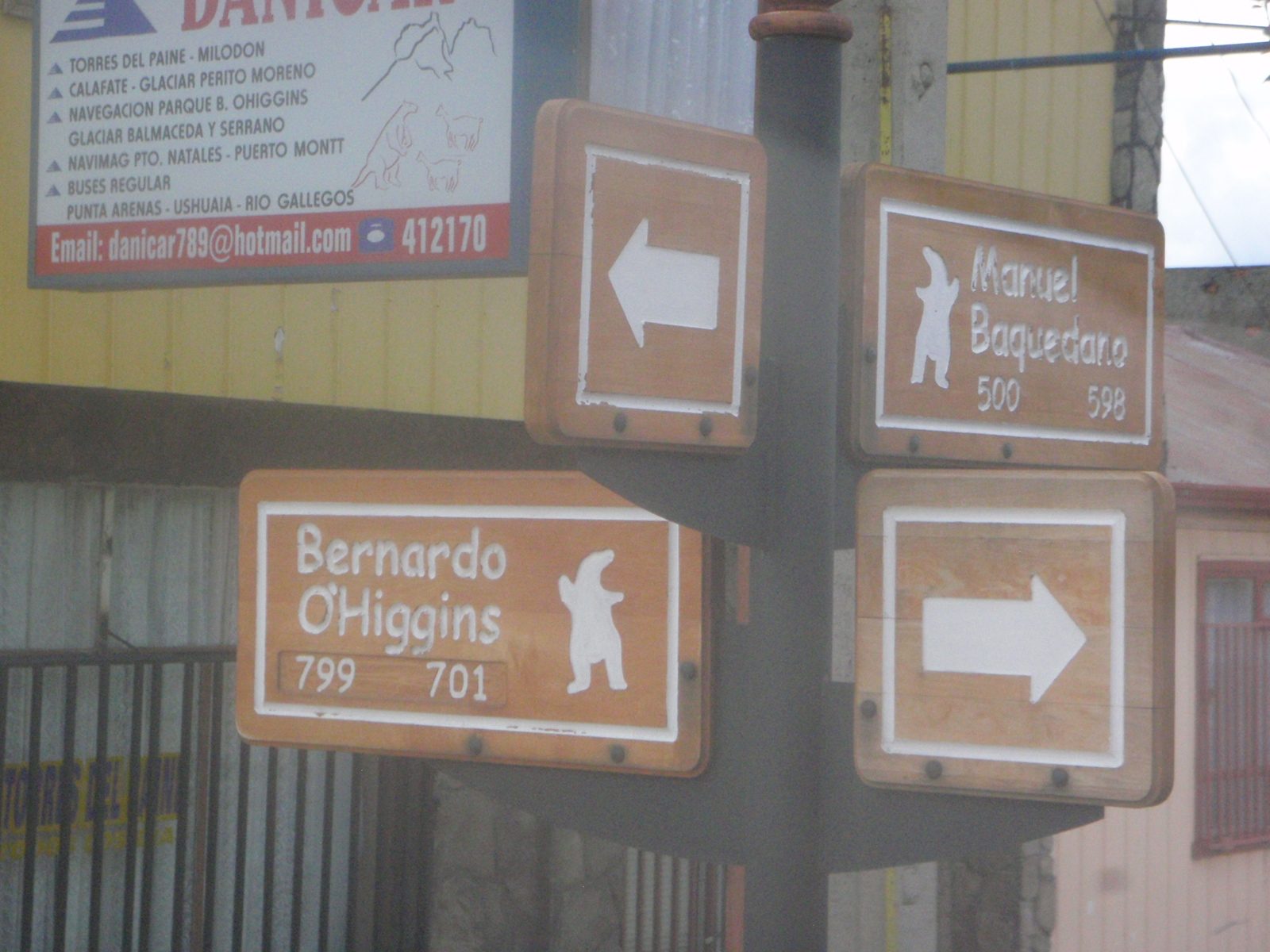 Every street in Puerto Natales had a giant ground sloth on it. Puerto Natales is extremely proud...