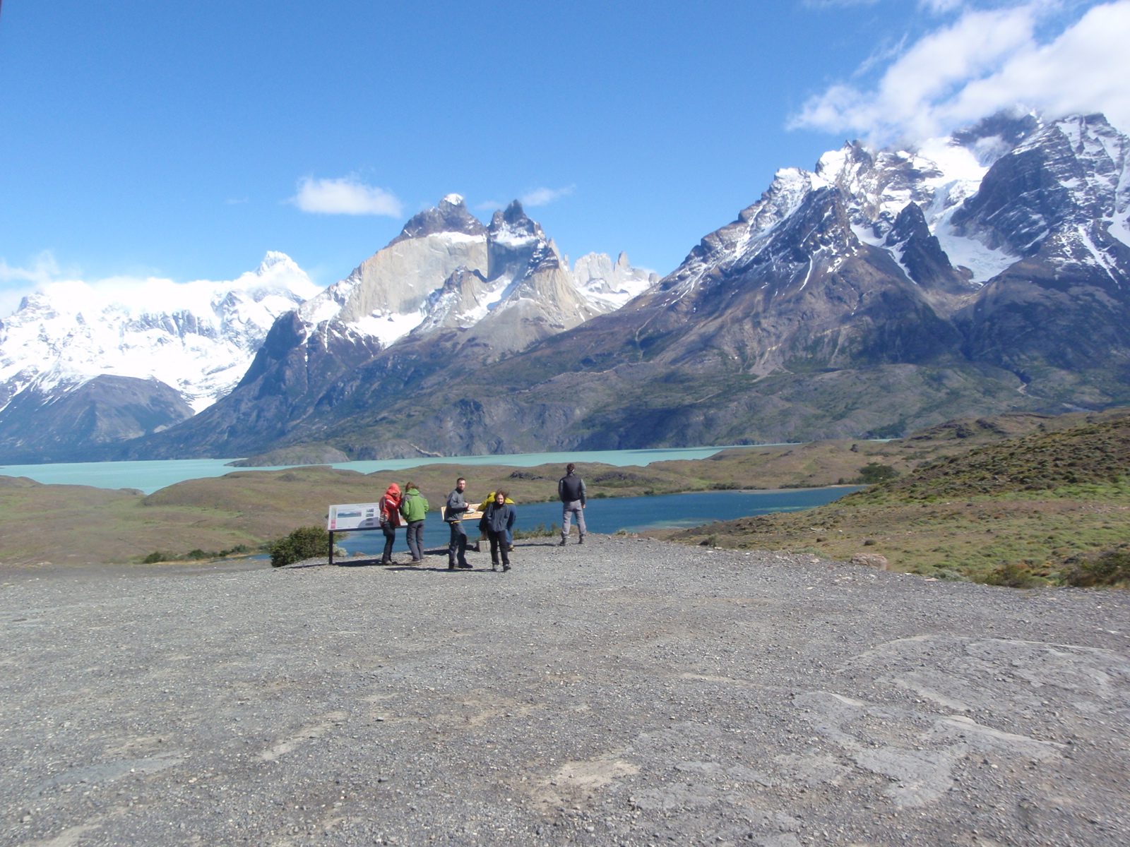 Tourists marveling at the scenery.