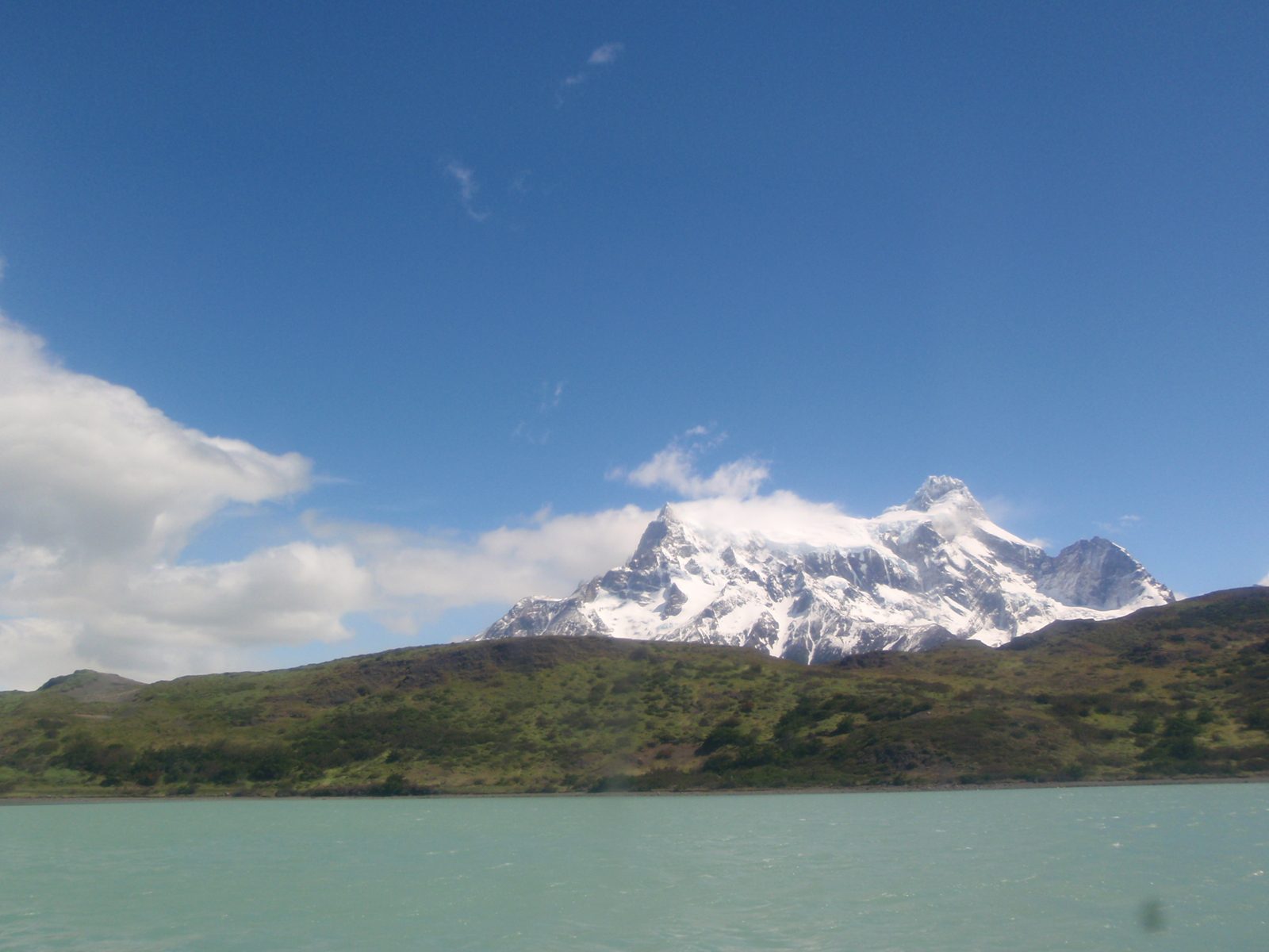 Torres Del Paine from the boat ride across Lago Pehoe.