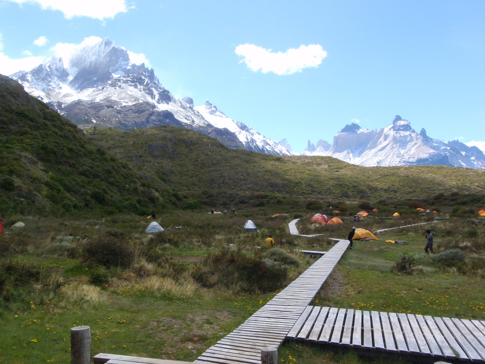 Campground for day 1. They put in boardwalks to help the vegetation, especially when it rains....