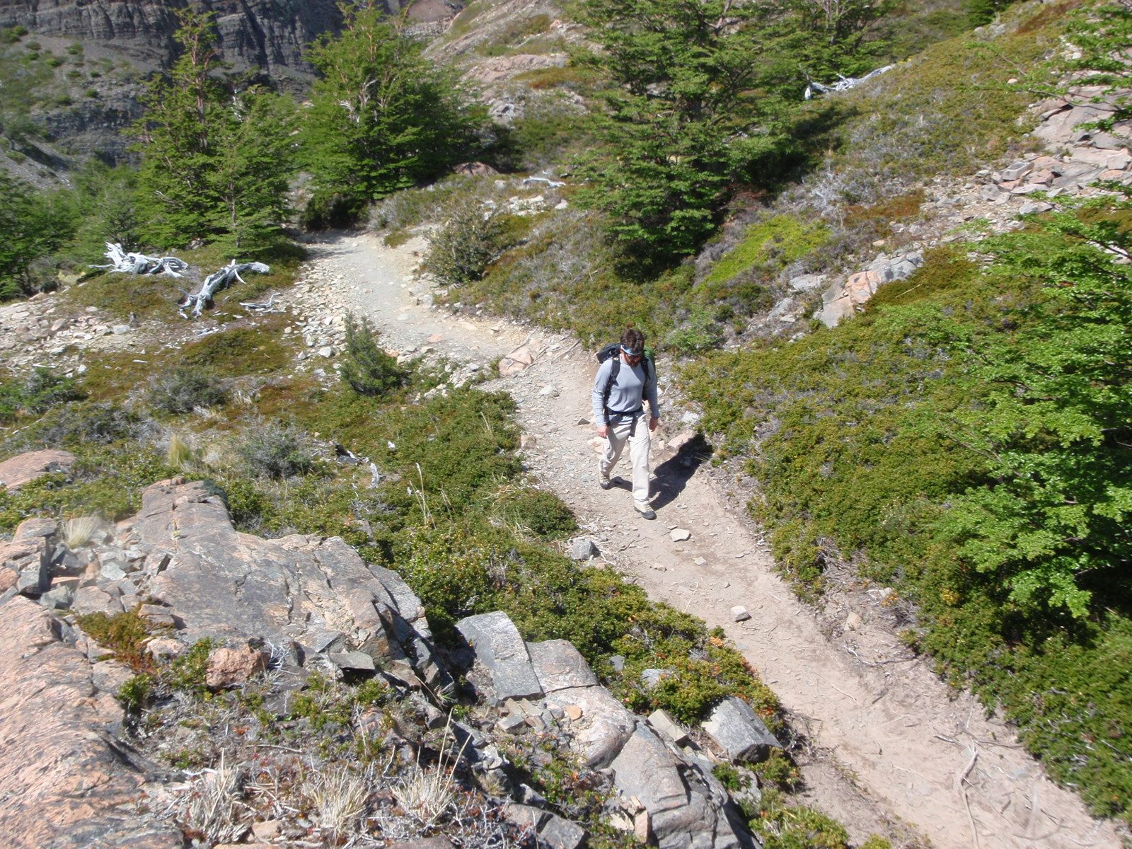 Jay hiking along.