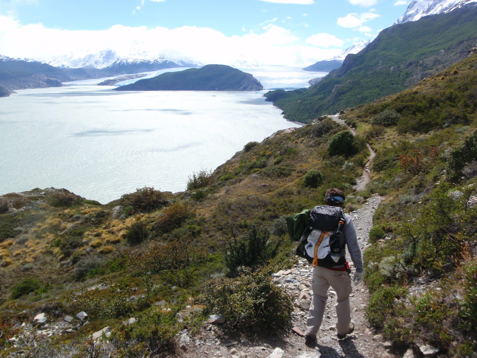 The hike was beautiful but you wouldn't believe the wind! The day before in Puerto Natales, Jay...