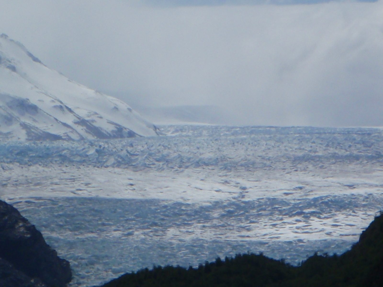 Zoomed in shot of the surface of the glacier. Looks like another planet!