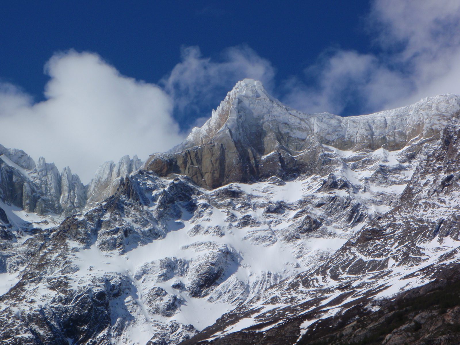 I never got tired of watching the clouds whip by these ice-coated peaks.
