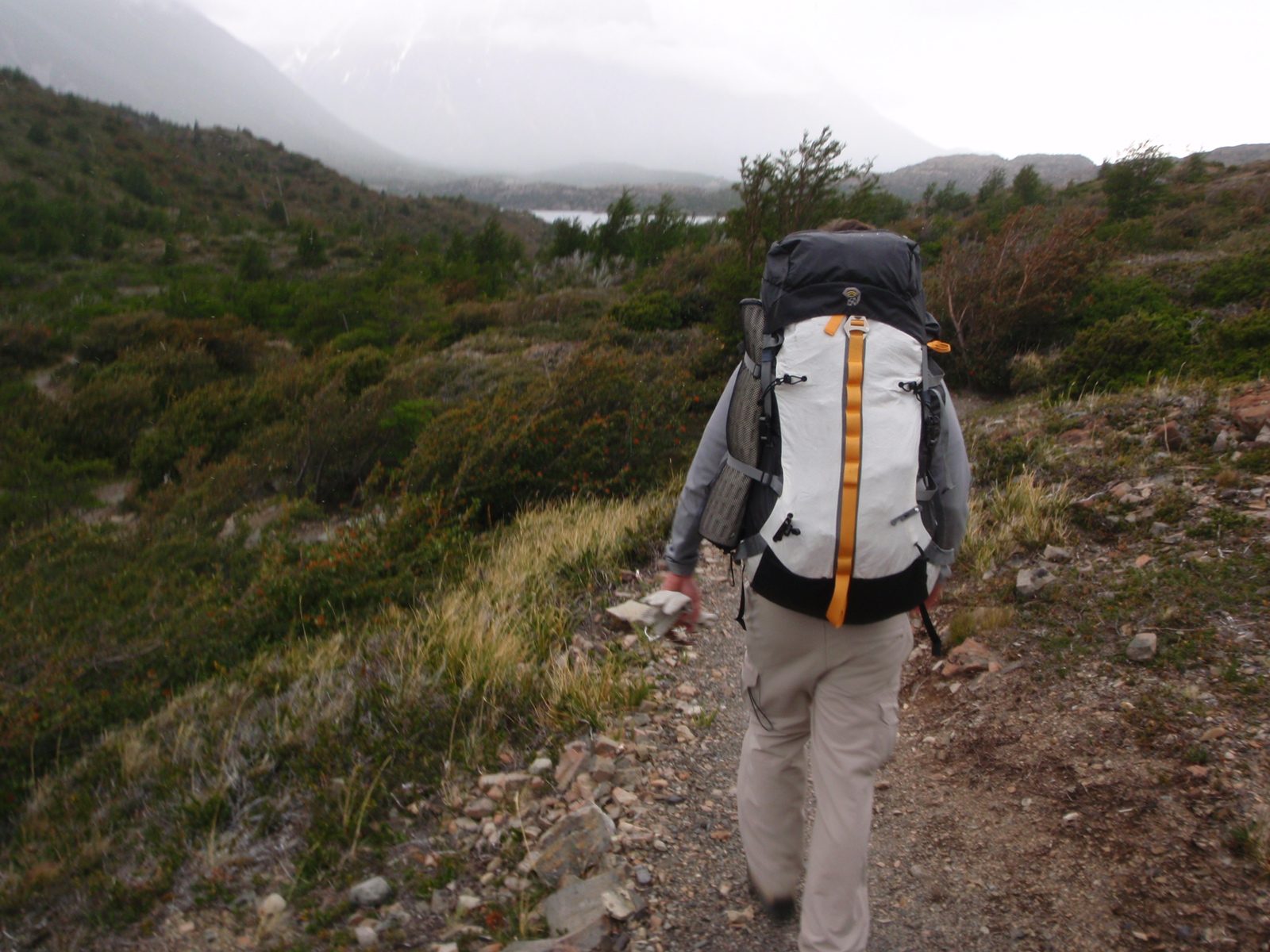 Hiking through the mist.