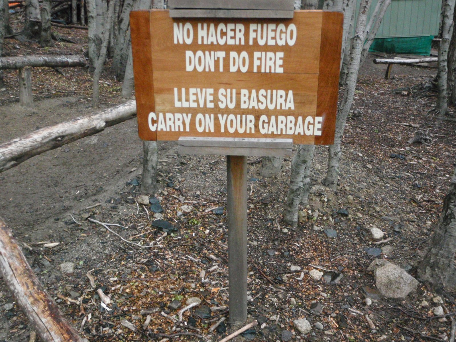 Finally, a sign that we have arrived at Campo Italiano. We were definitely both cold by this point.