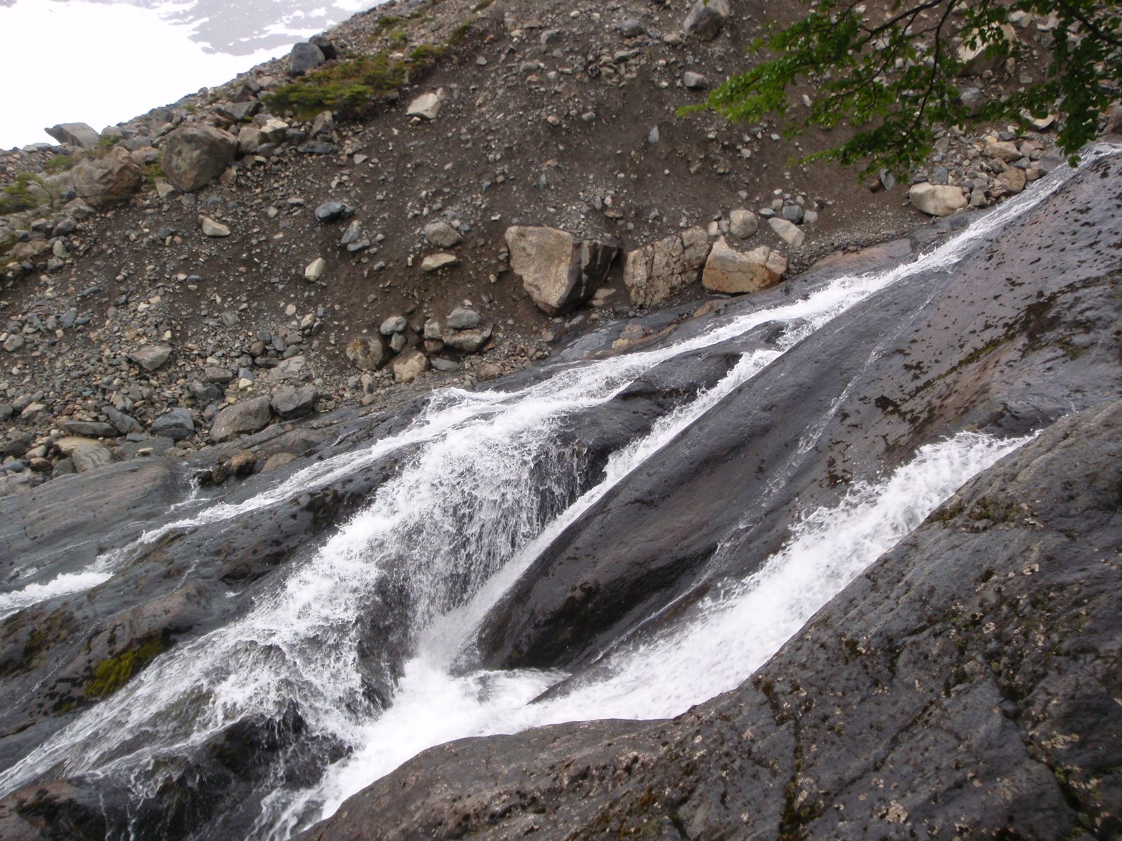 Very neat looking cascade coursing through deep cut channels in the granite.
