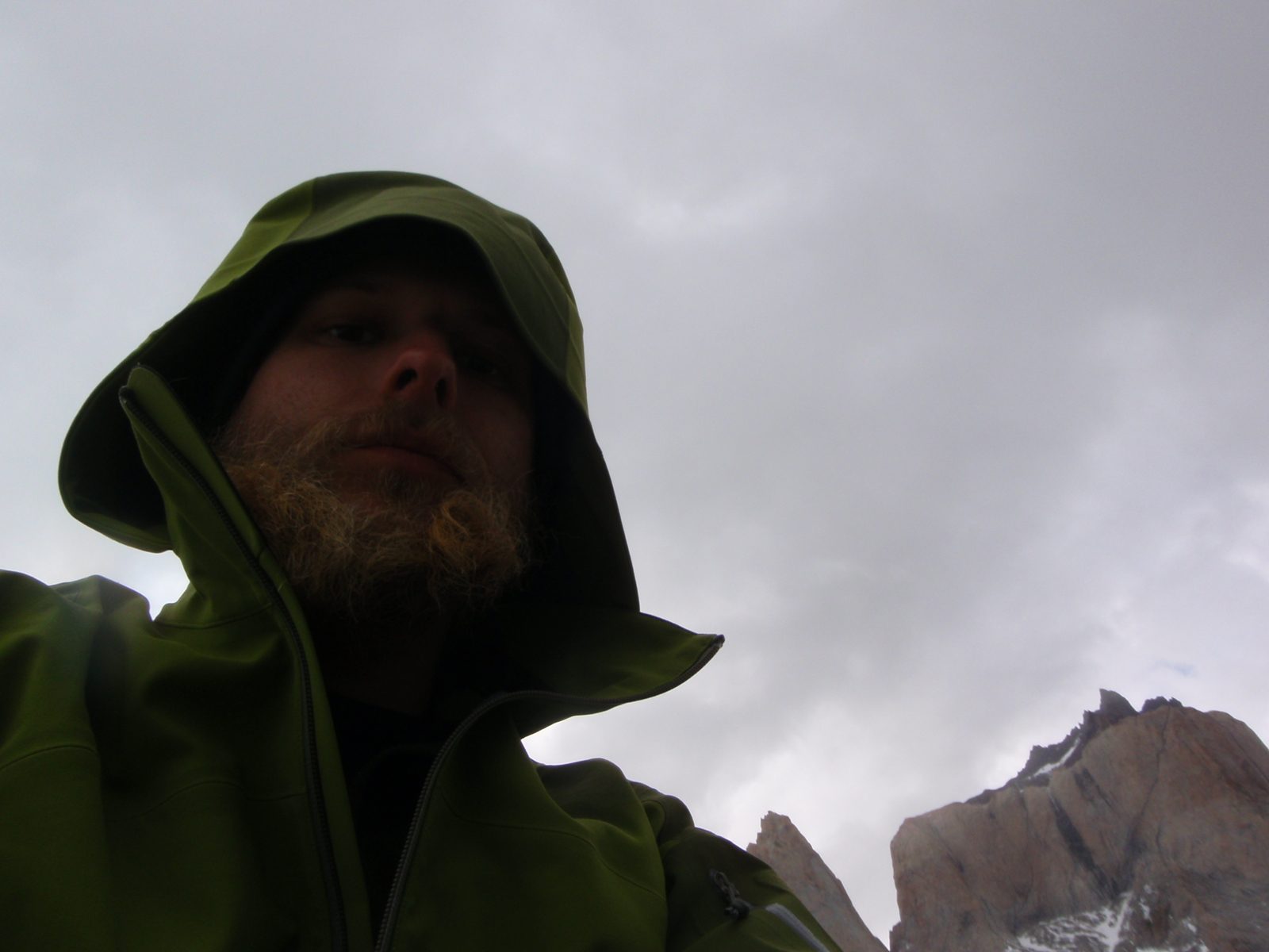Looking like a bearded Emperor Palpatine.