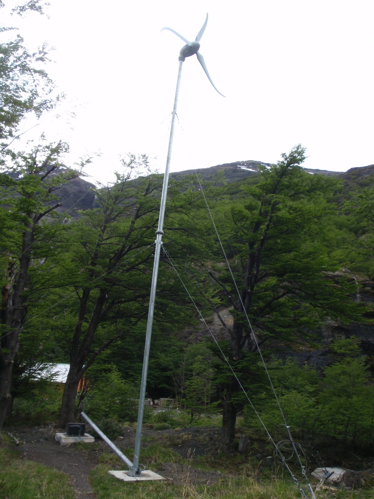 We passed a pay campground that had a wind generator and some solar panels. We were still...