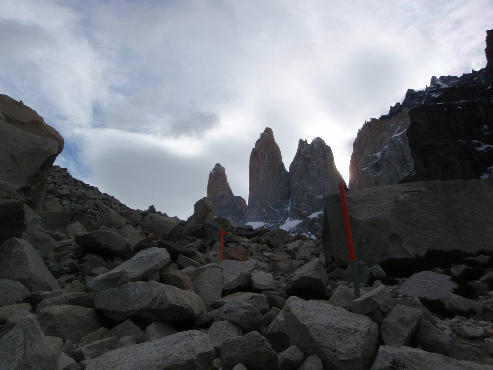 Our very first view of Los Torres as we crested the final switchback.