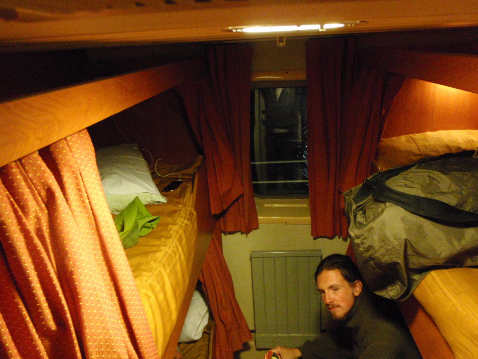 Our bunks! We got upgraded to a private room with 4 bunks, but only three people. The third was...