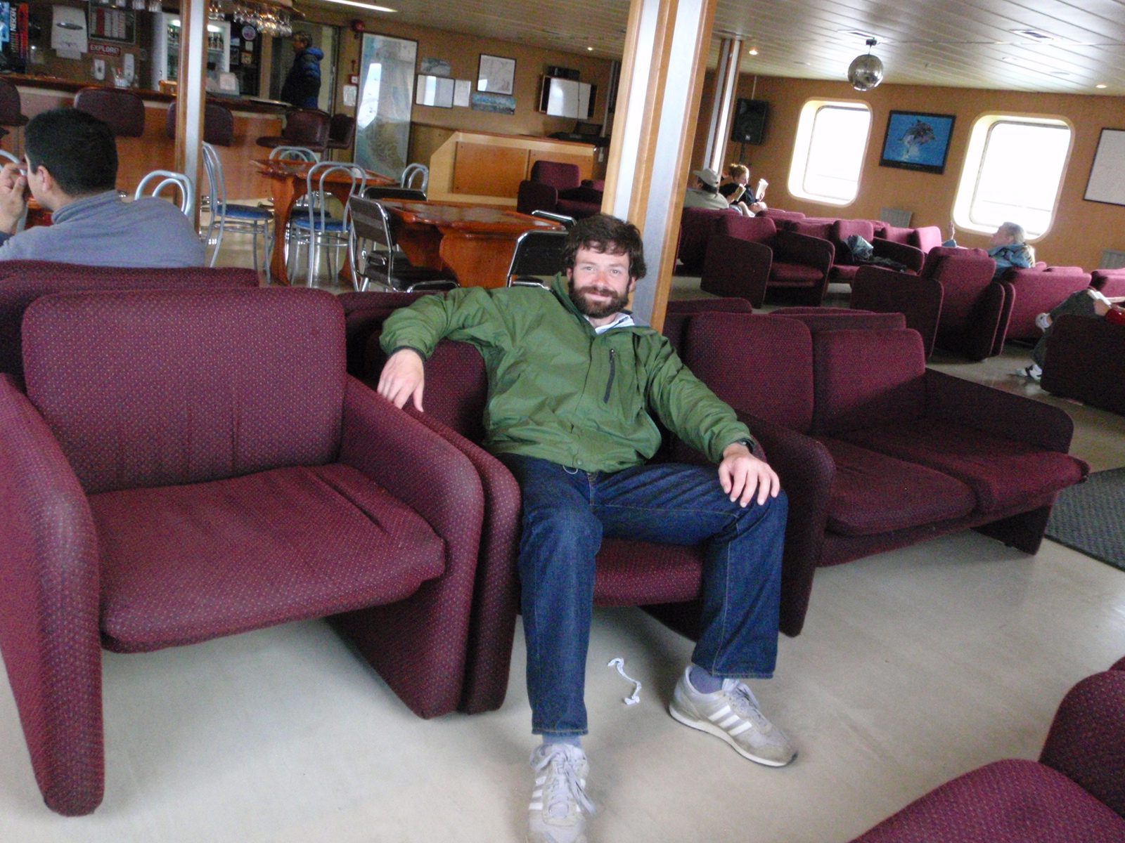 Jay, in the lounge.